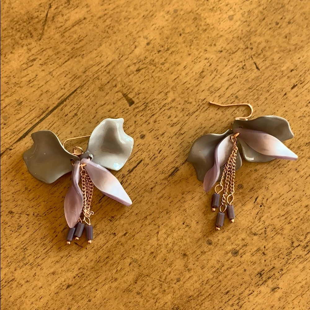 Dangling Lotus Earrings